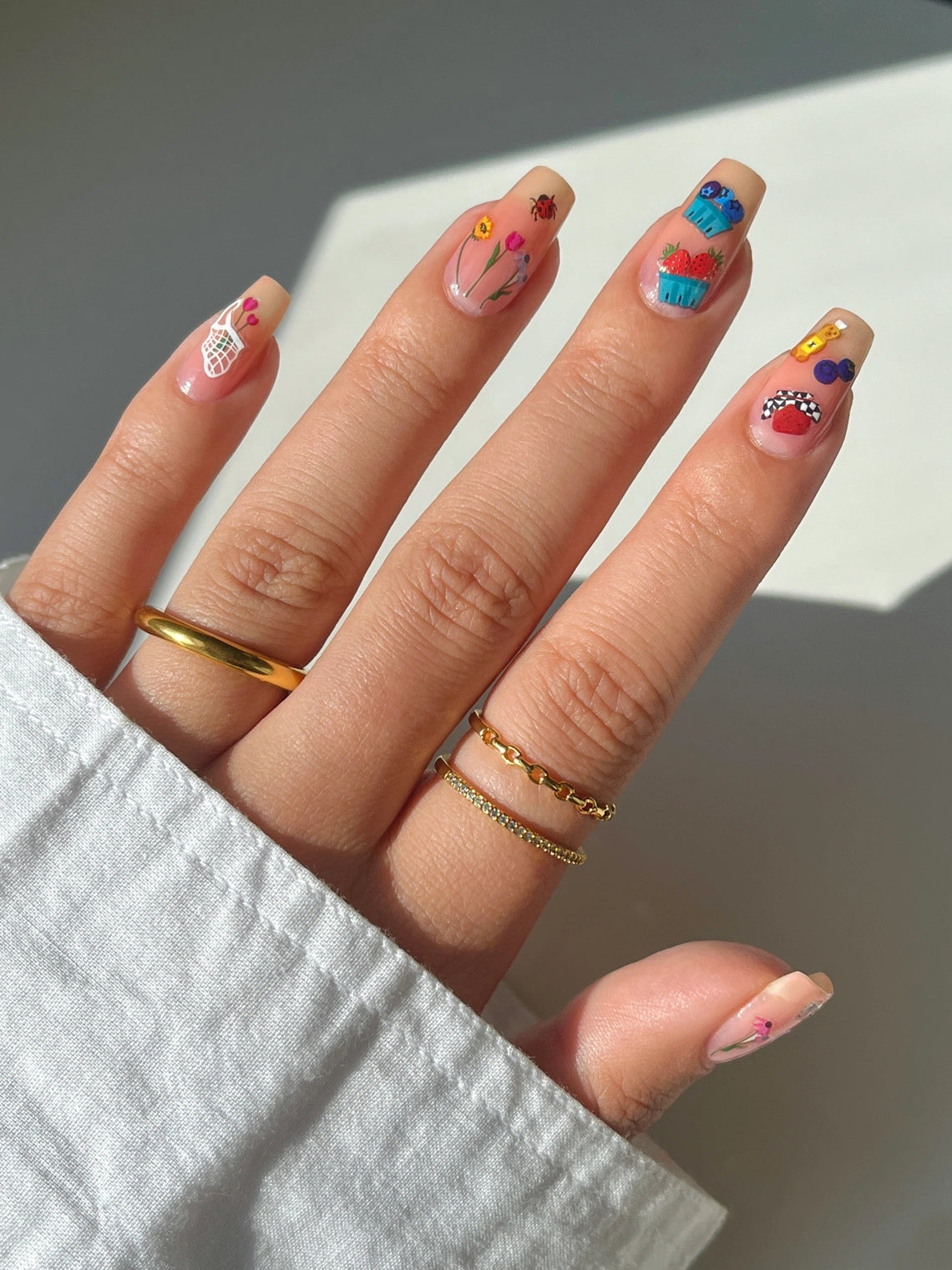 Farmers Market Nail Art Stickers - DIY Nail Decals for Women & Girls | Perfect for Parties, Weddings & Everyday Fashion
