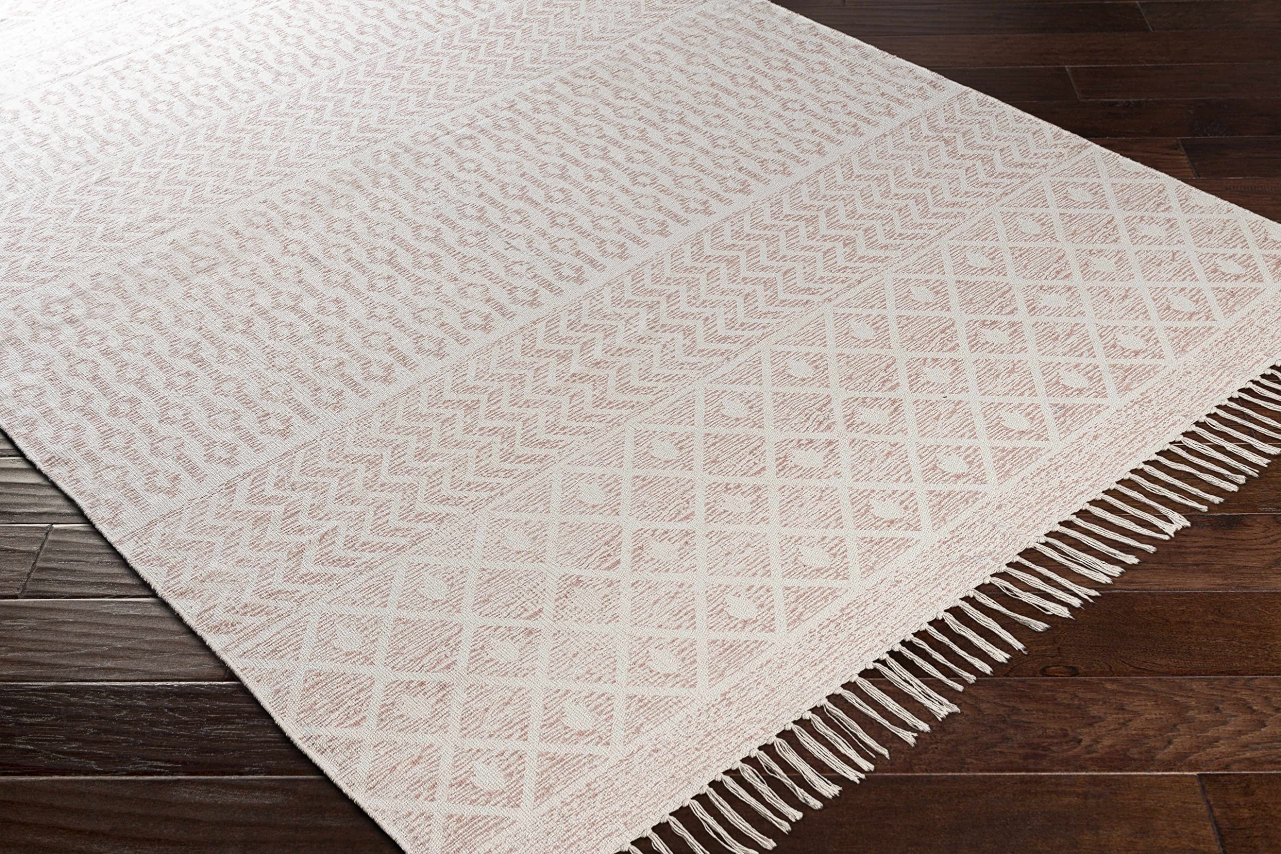 Bohemian Transitional Dark Pink & Beige Hauteloom Beaverlodge Area Rug 9'x12' - Perfect for Living Room & Bedroom Decor