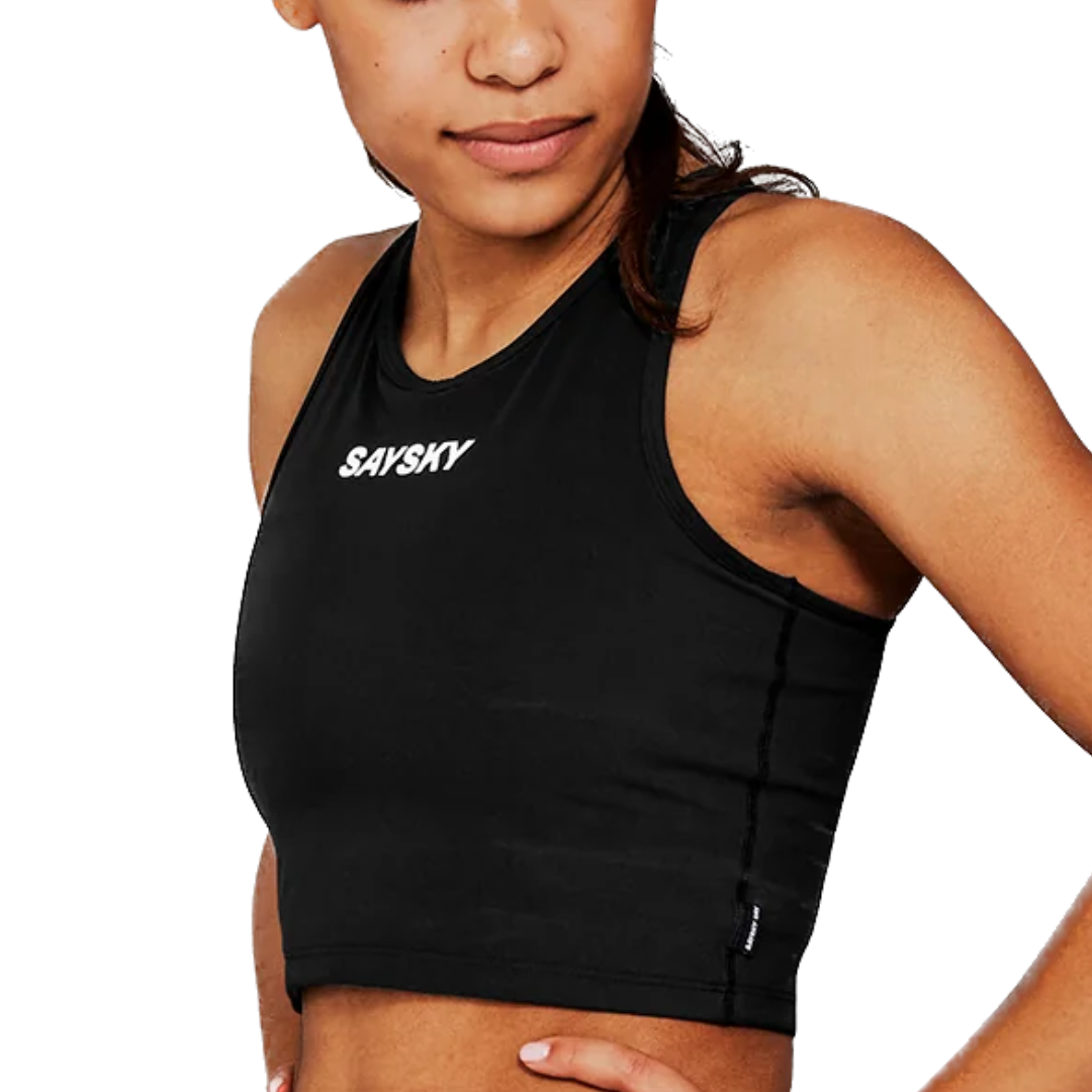 SAYSKY Women's Running Crop Top - Lightweight Breathable Workout Tank for Fitness & Yoga - Perfect for Gym, Jogging, and Outdoor Activities