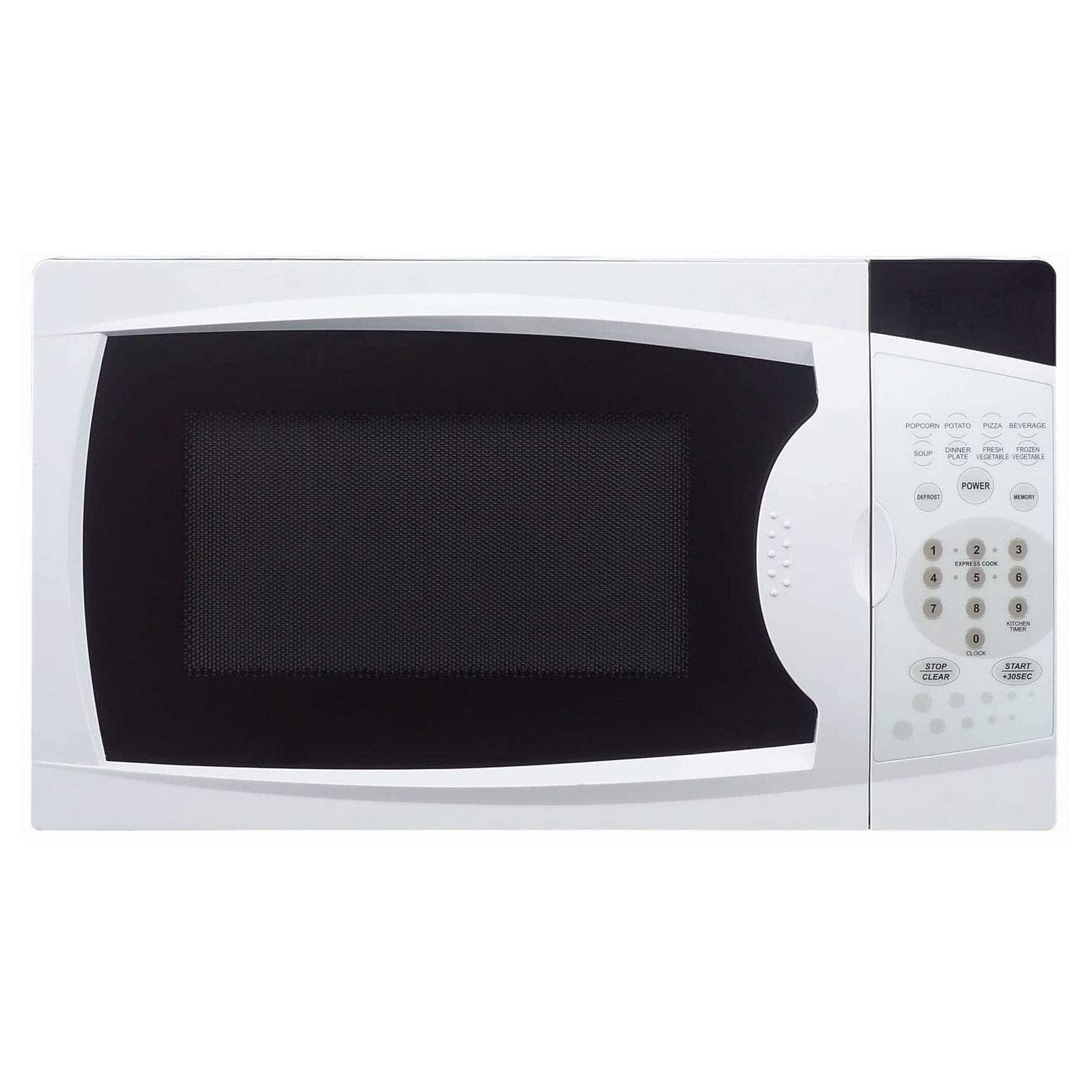 Magic Chef 0.7 Cu. Ft. 700W Countertop Microwave Oven in White - Perfect for Small Kitchens, Dorms & Office Break Rooms