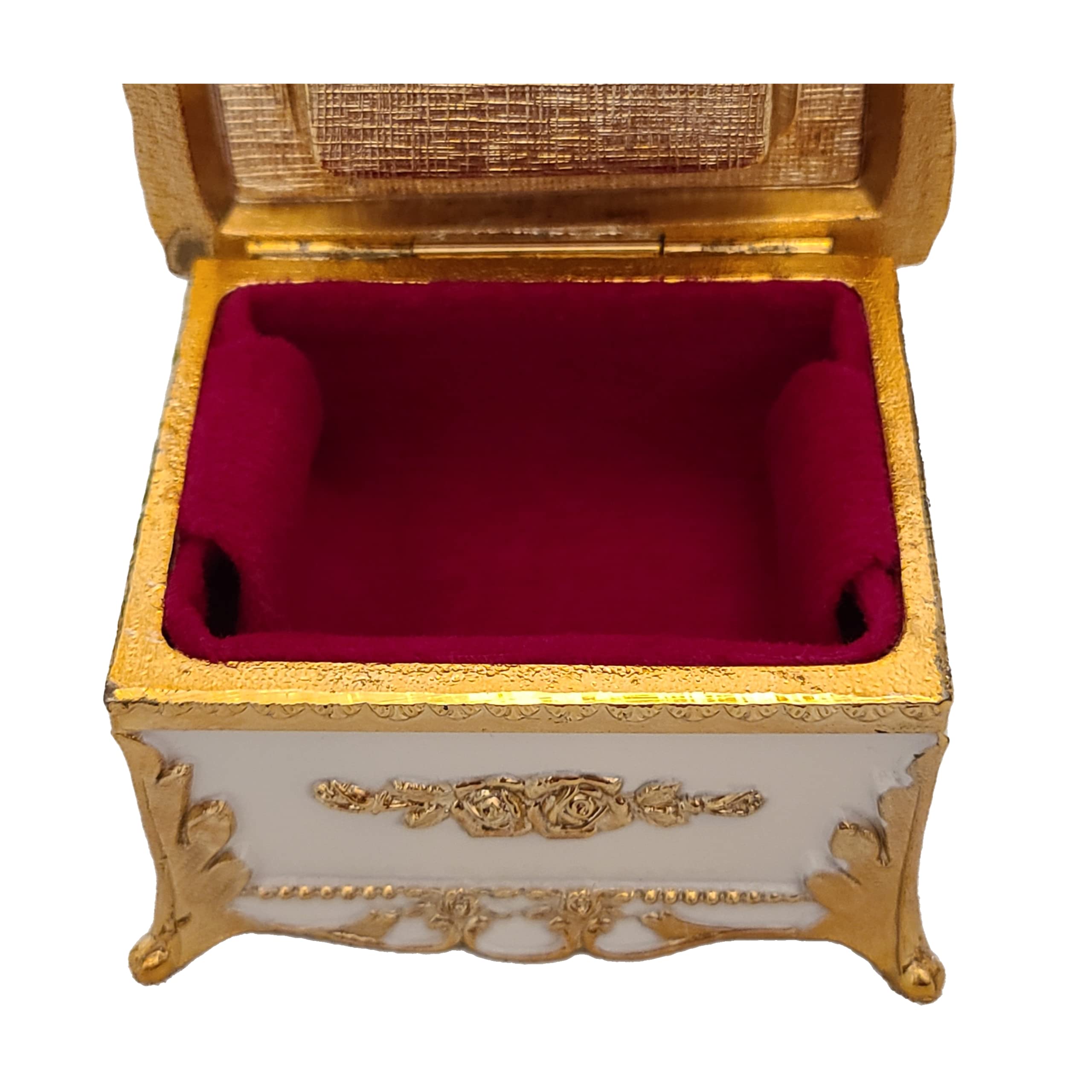Elegant Floral Music Jewelry Box - Rectangular Shape with 'Candle in the Wind' Melody - Perfect for Gift Giving, Home Decor & Jewelry Storage