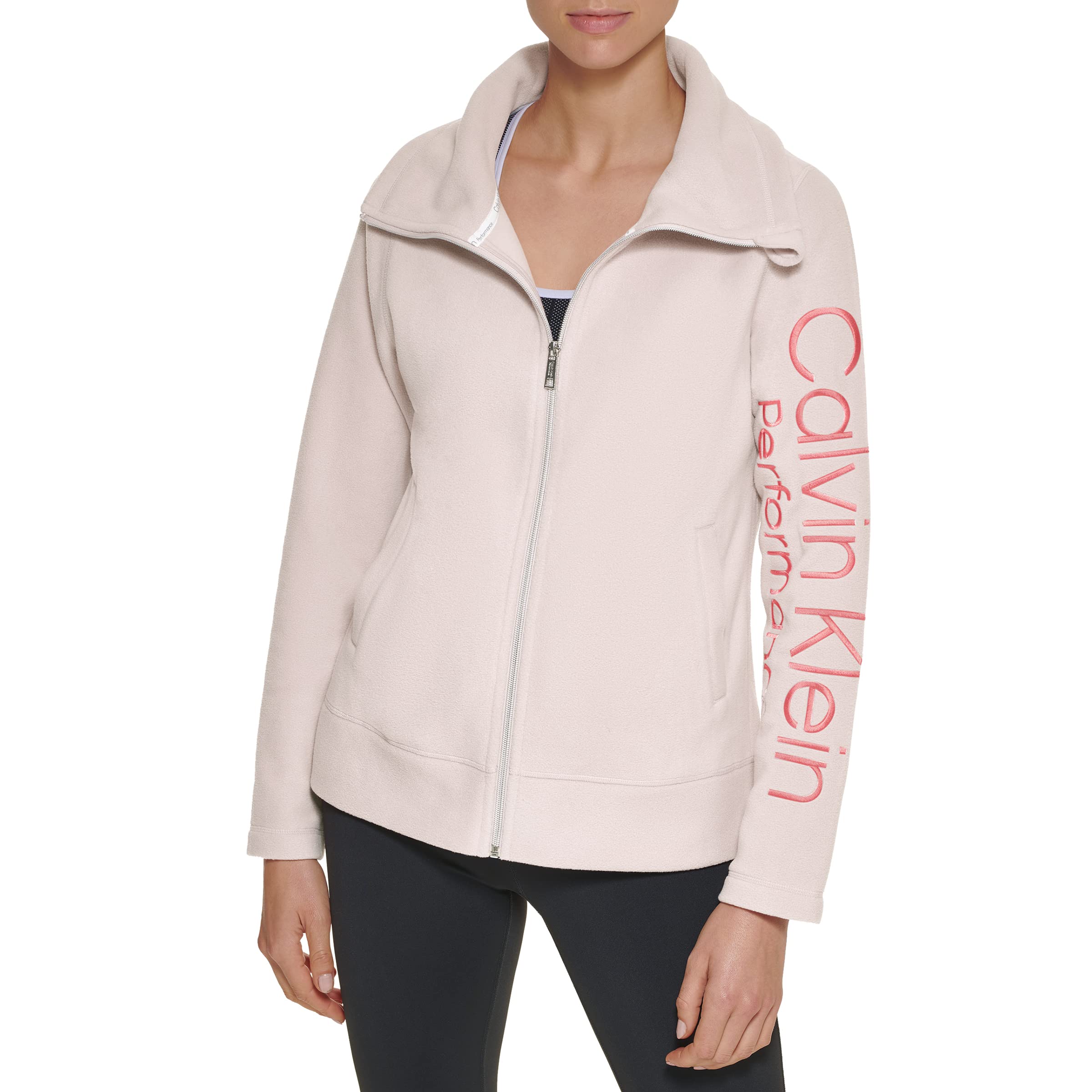 Calvin Klein Performance Women's Tech Fleece Jacket - Lightweight Warm Winter Running Hoodie for Outdoor Sports & Casual Wear