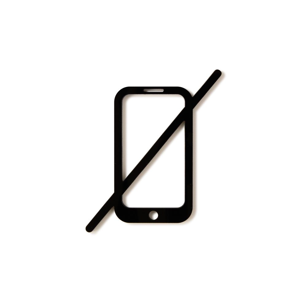 MOHEIM No Phone Sign - Black - Keep Focus & Reduce Distractions for Offices, Classrooms & Meetings