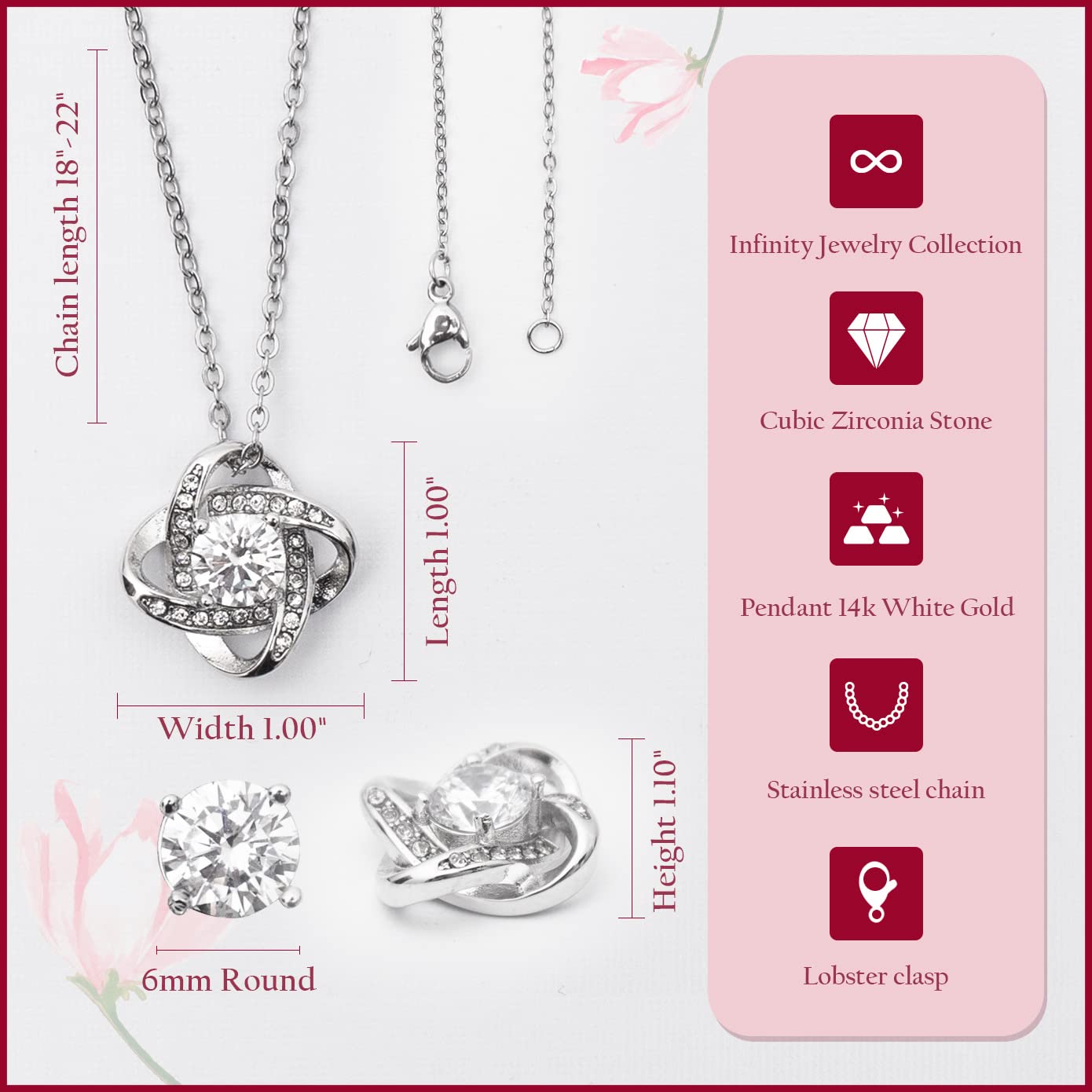 Alluring Beauty Necklace - Romantic Gift for Soulmate with Message Card & Box