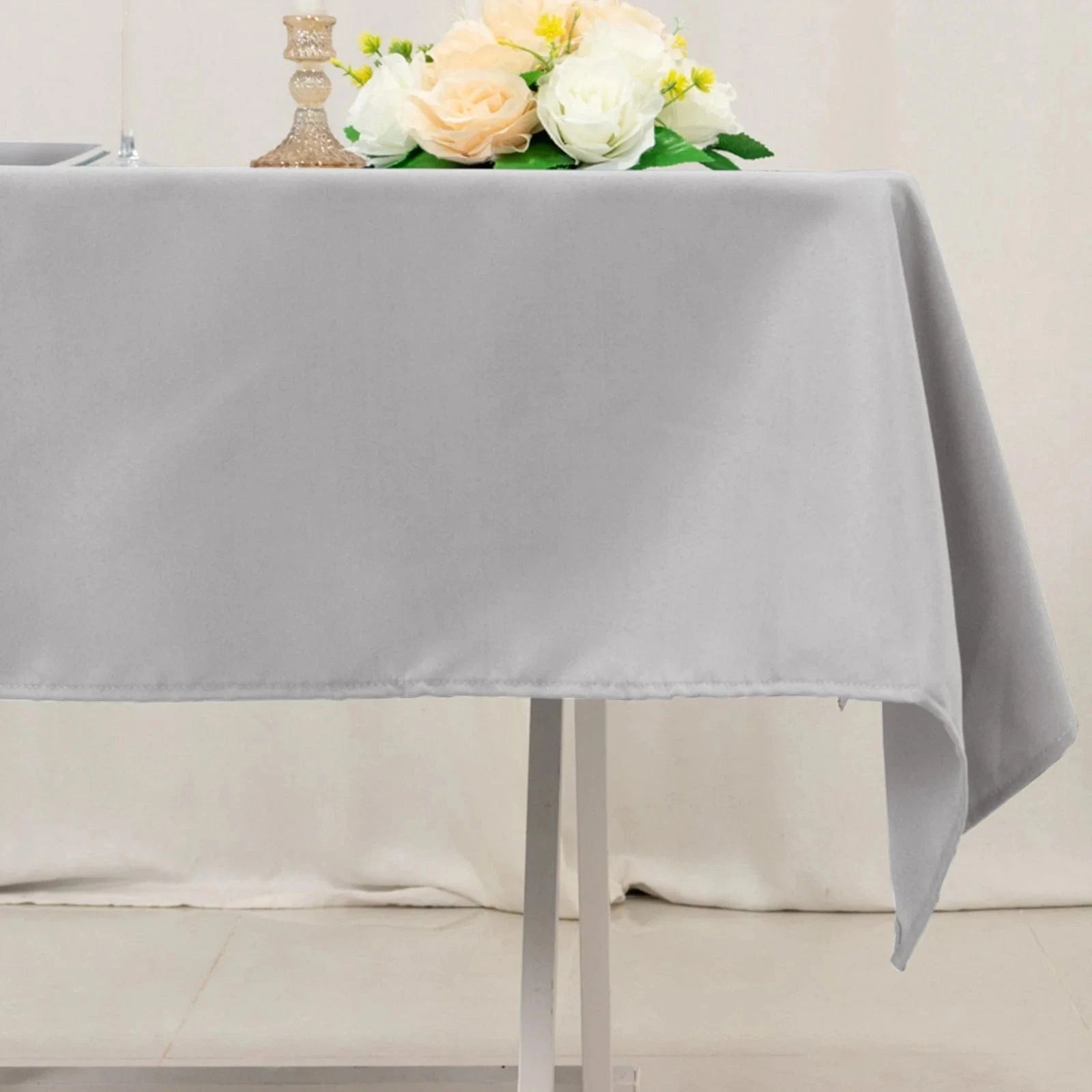 54x54 Inch Premium Square Polyester Tablecloth - Wrinkle & Stain Resistant - Perfect for Dining Tables, Parties, Weddings & Events