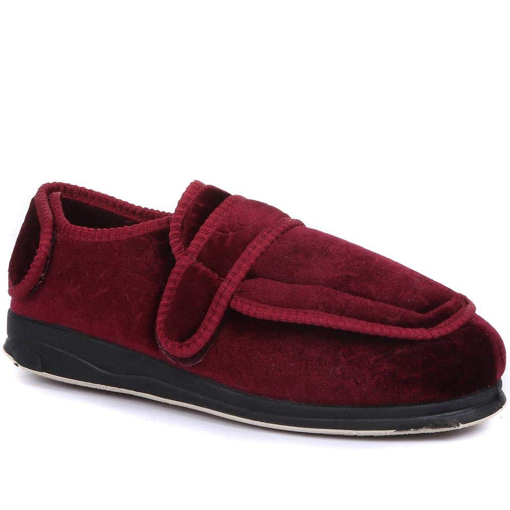 Women's Soft Plush Touch Fastening Slippers - Comfortable Indoor/Outdoor House Shoes for Relaxing at Home, Lounging & Quick Errands