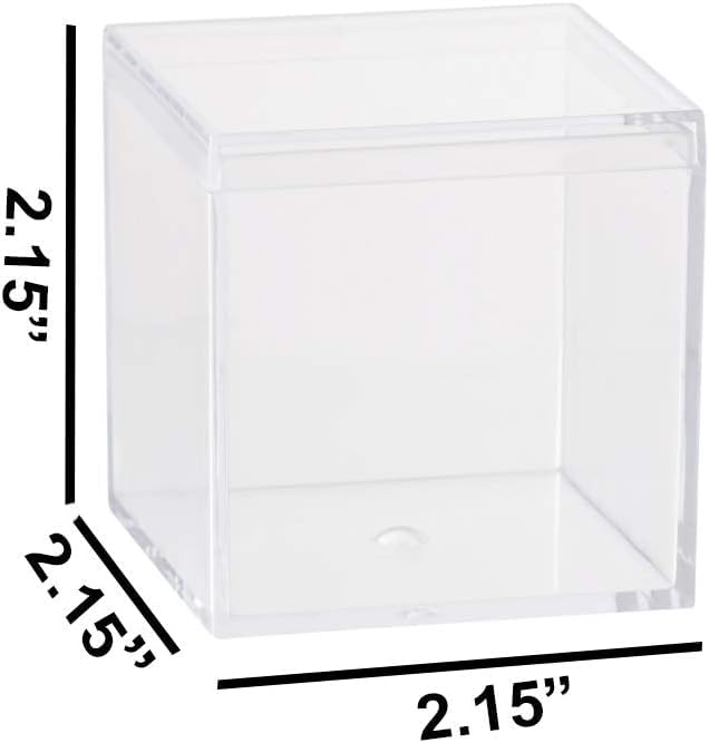 Clear Acrylic Storage Boxes 12 Pack - 2.15