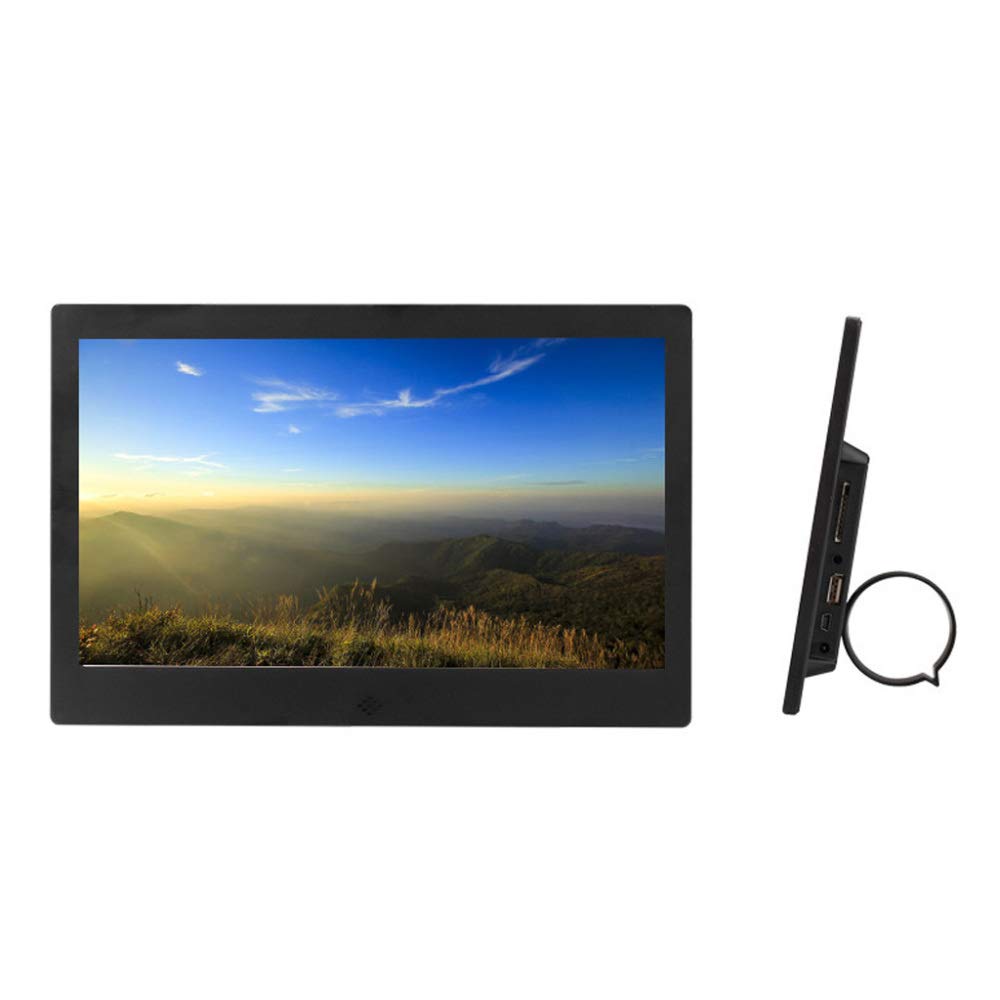 10 Inch Metal Digital Photo Frame - 1024x600 HD IPS Display, 16:9 FHD Screen with Auto On/Off Timer | Electronic Picture Frame for Home, Office & Gift | Video, Calendar & Clock Functions for Digital Advertising & Memories