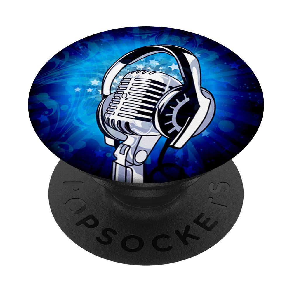 Professional Blue Microphone Headphones for Singers & Music Lovers - Swappable PopGrip Phone Grip for iPhone, Samsung & Tablets - Perfect for Karaoke, Live Streaming & Music Recording
