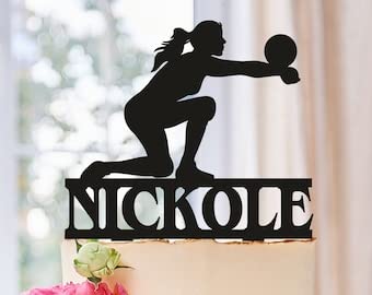 Custom Volleyball Cake Topper for Birthday Parties - Personalized Volleyball Player Silhouette Acrylic Decor - Perfect for Volleyball Team Celebrations, Sports Themed Cakes, and Player Appreciation Gifts