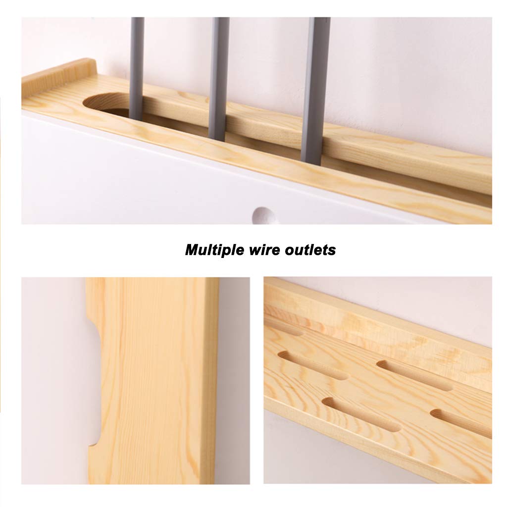 Wall Mount Wooden WiFi Router Shelf - Modern Floating Storage Box for Home & Office - Organize Cords, Multimedia Devices & Power Sockets - Perfect for Living Room, Bedroom or Workspace Organization