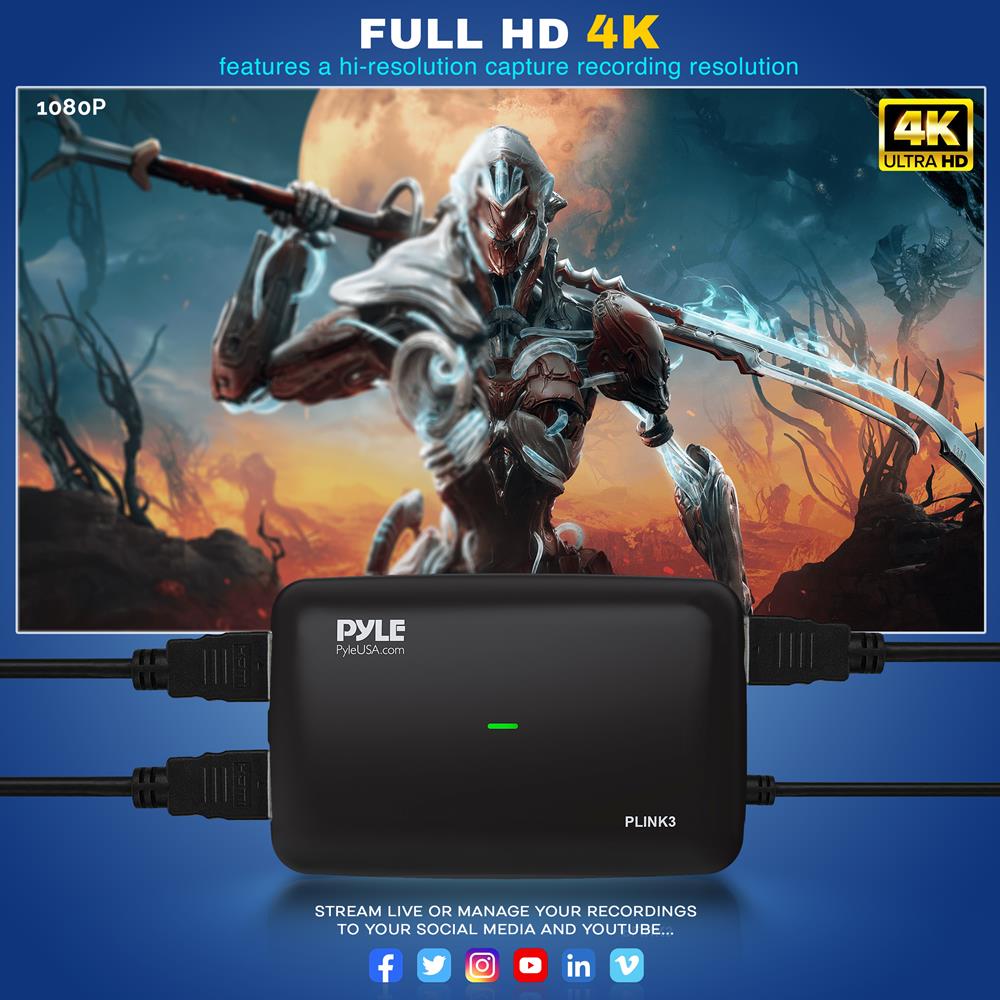 Gamelink 4K HDMI Video Capture Device - Record & Stream in Ultra HD for Gaming, Live Streaming, and Video Production