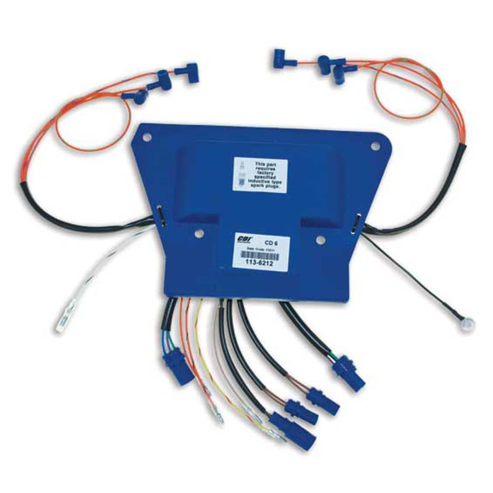 CDI Electronics 113-6212 Johnson Evinrude Power Pack Replacement for 6 Cylinder Outboard Motors (1993-2001 Models) - High Performance Ignition Module for Smooth Boat Engine Operation