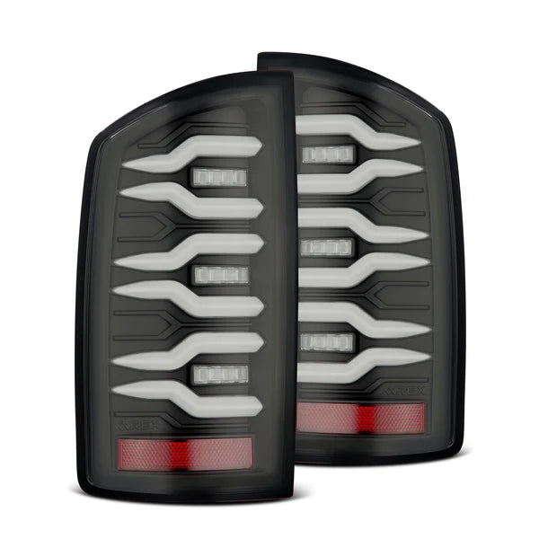 02-06 Dodge Ram 1500 & 03-06 Ram 2500/3500 LED Tail Lights - LUXX Series Black Smoke Style - Upgrade Your Truck's Rear Lighting for Night Driving & Enhanced Safety