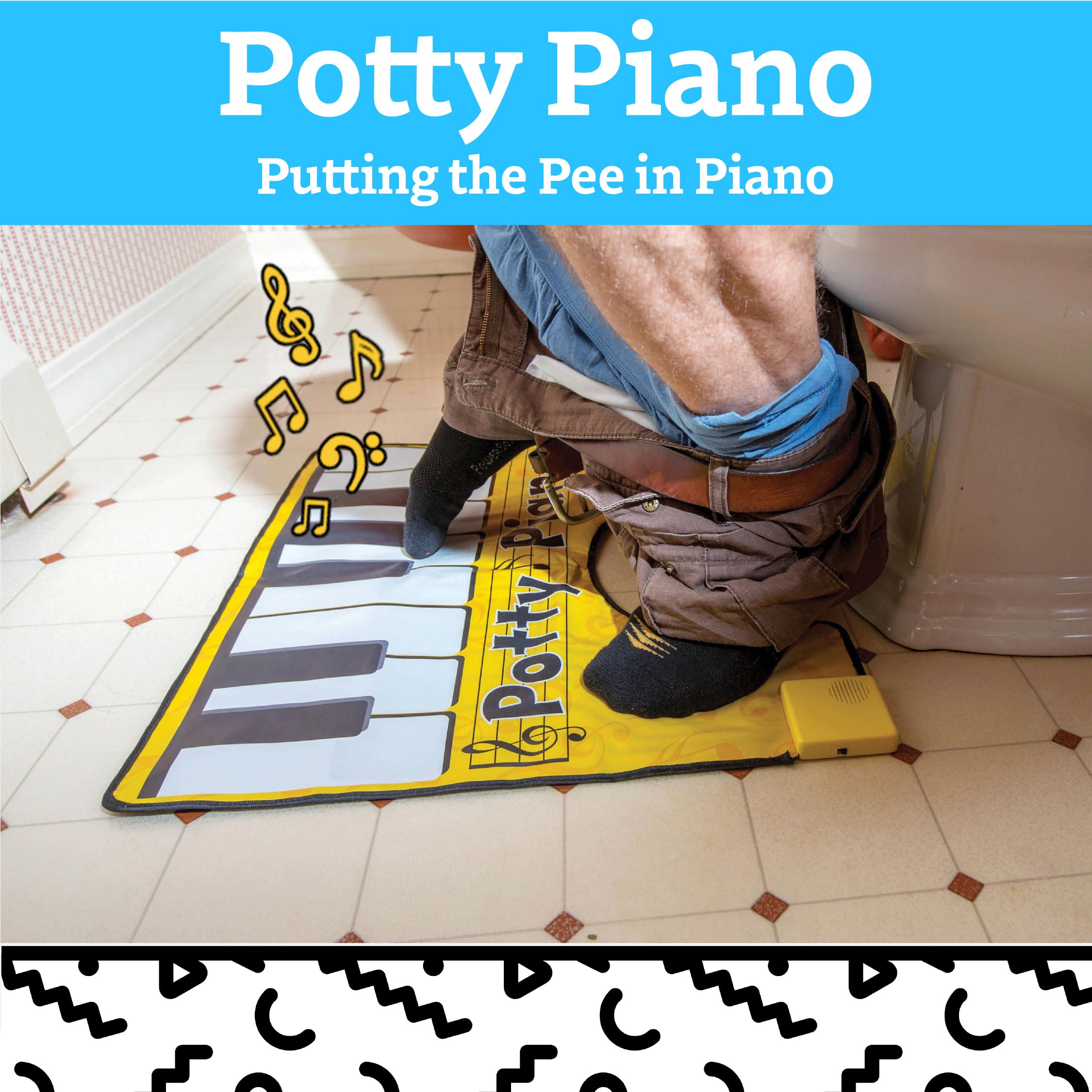 BigMouth Inc. Potty Piano with Song Book & Batteries - Funny Bathroom Toy & Gag Gift for Adults Kids - Perfect for Birthday Parties, White Elephant Gifts & Bathroom Entertainment