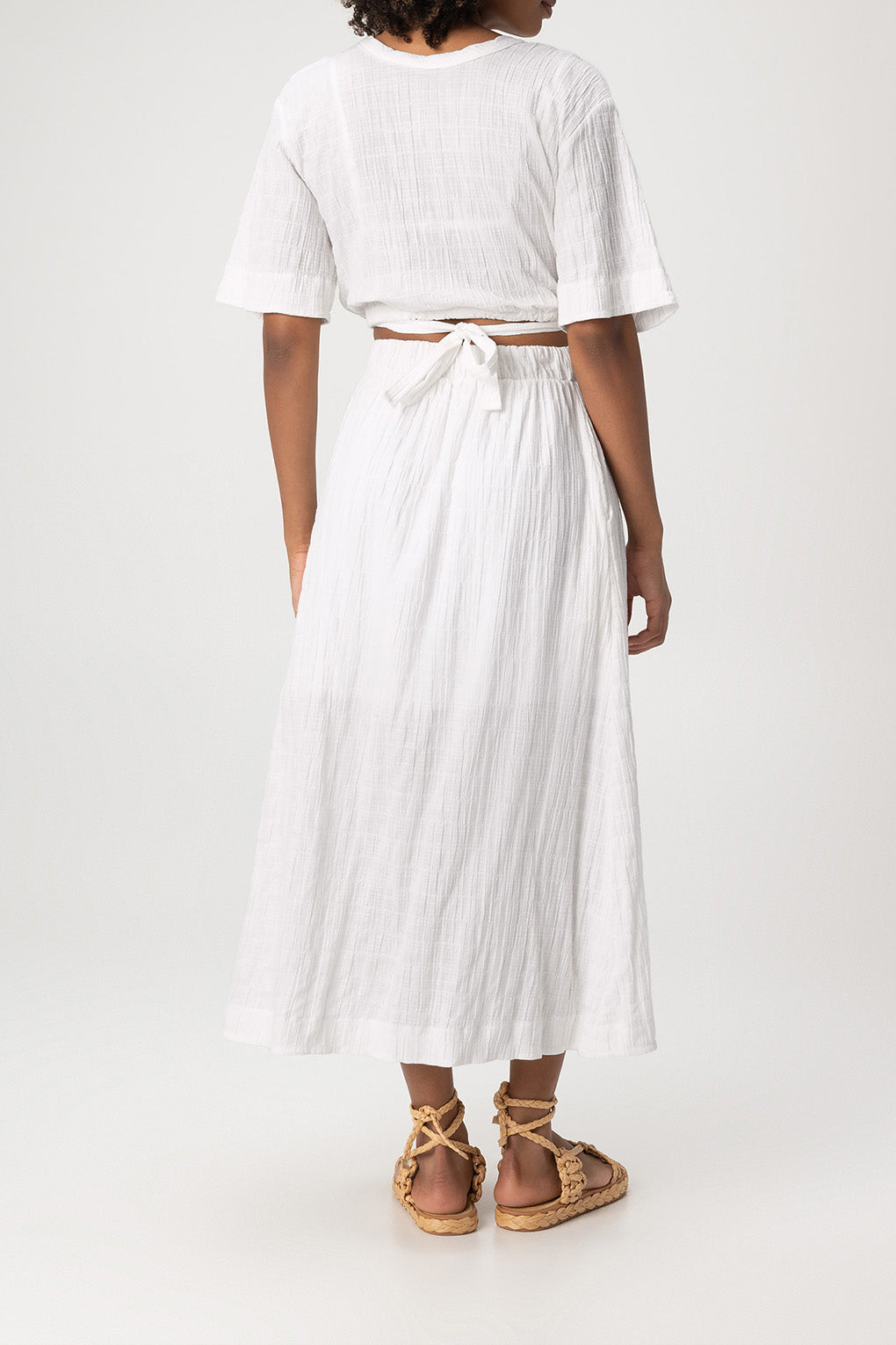 Stylish Seaside Midi Skirt for Women - Flowy Beach Skirt with Side Slit, Summer Vacation Outfit for Beach Parties & Tropical Getaways