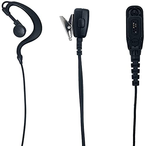Caroo 10 Pack APX6000 Earpiece Headset with PTT Mic for Motorola XPR7550e XPR7550 XPR7350e XPR6550 Two-Way Radio - Secure Communication for Security, Construction & Event Staff