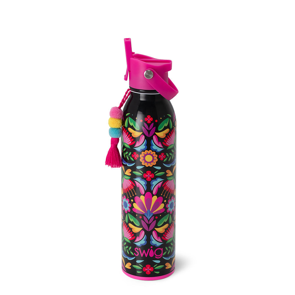 Caliente 20oz Flip + Sip Insulated Water Bottle - Leak Proof Stainless Steel Tumbler for Hot & Cold Drinks - Perfect for Gym, Hiking, Office & Travel