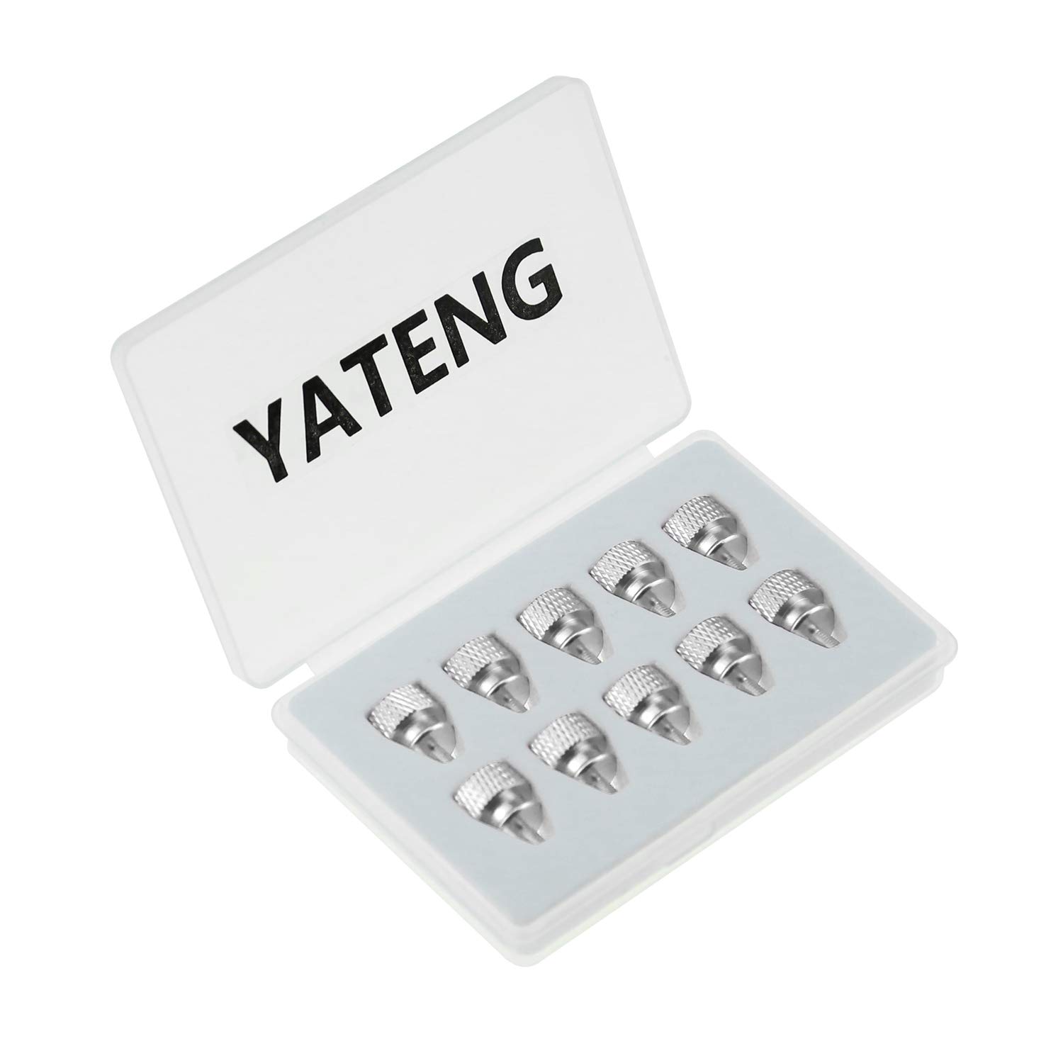 YATENG 10-Pack Silver Anodized Aluminum Thumbscrews (6-32 Thread) for PC Case, Power Supply, PCI Slots & HDD - DIY Computer Modding & Customization - Perfect for Gaming Rigs & Workstation Builds