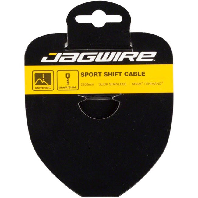 Jagwire Sport Shift Cable 1.1 x 2300mm - Slick Stainless Steel Bicycle Gear Cable for SRAM & Shimano Derailleurs - Perfect for Road Bikes, Mountain Bikes and Cycling Upgrades