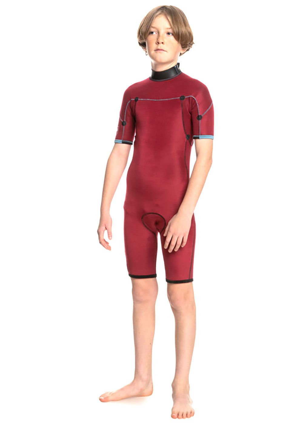 Quiksilver Boys 2mm Short Sleeve Back Zip Spring Wetsuit - Kids Surfing & Swimming Gear for Beach, Pool & Water Sports Activities