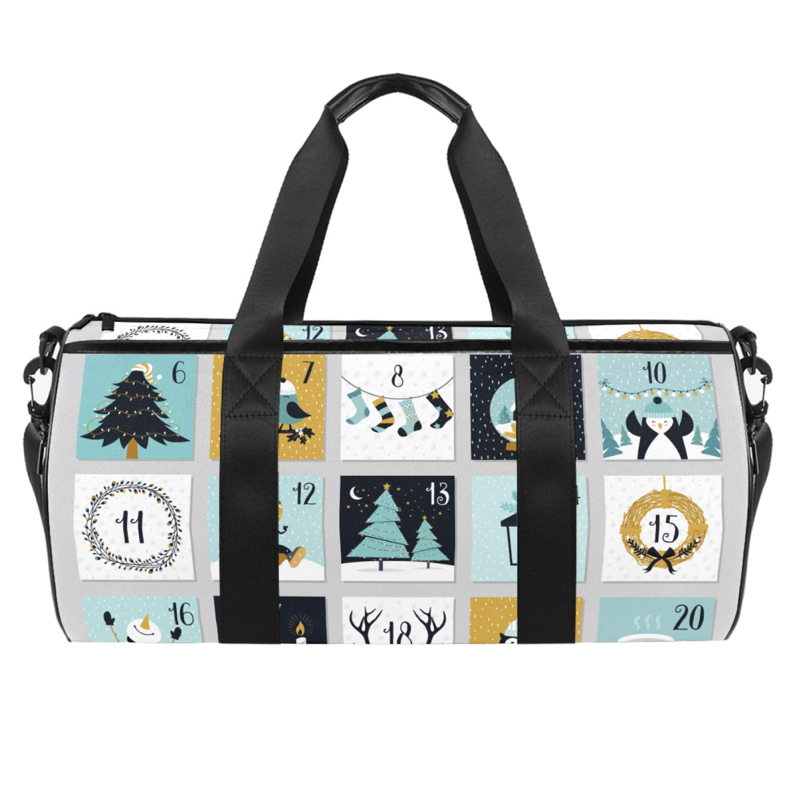 Dragon Sword Themed Advent Calendar Travel Duffel Bag - Stylish Gym & Sports Tote Luggage for Men & Women - Perfect for Holiday Travel, Workout Gear Storage & Gift Giving