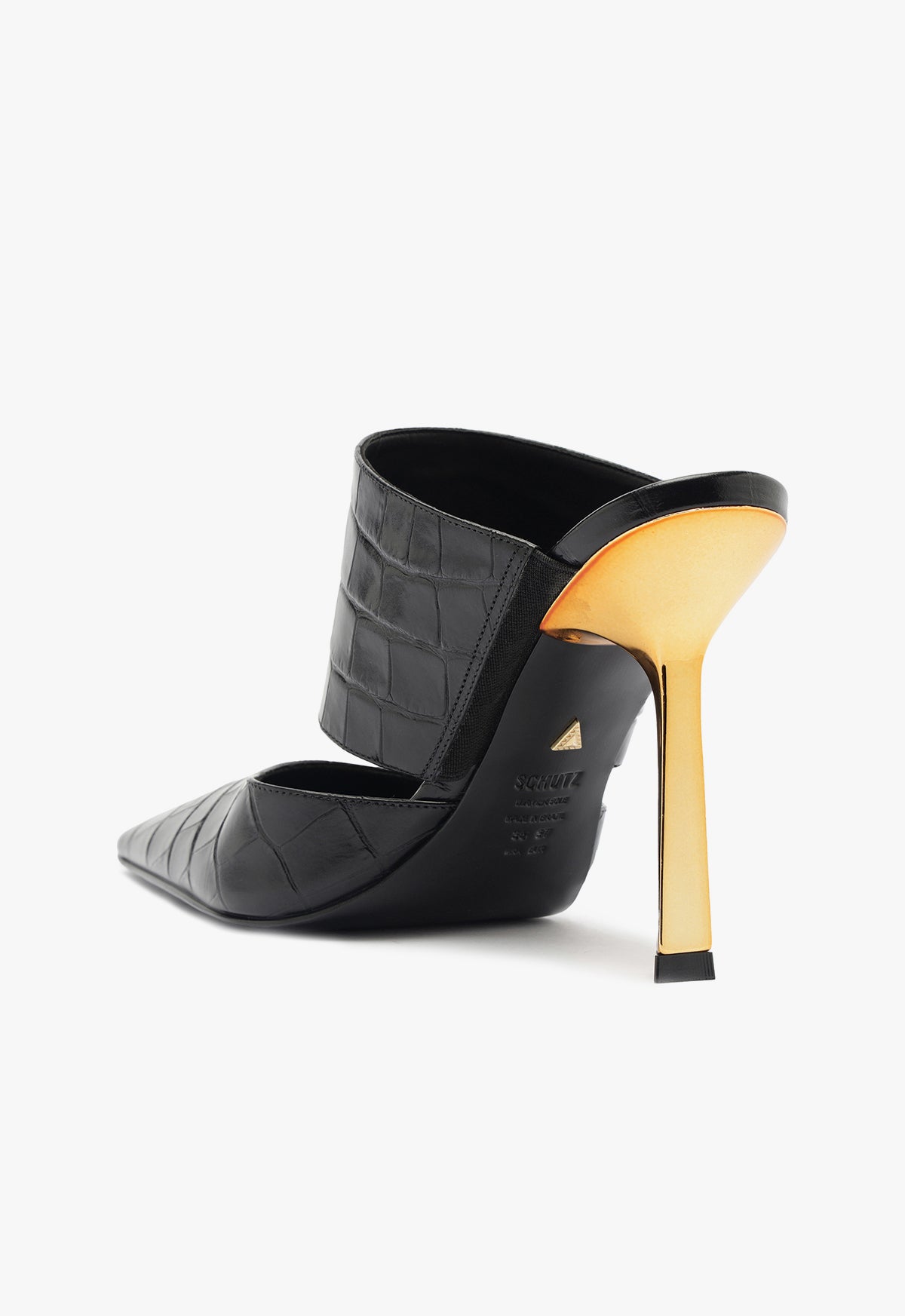 Ciara Crocodile Embossed Leather Pump High Heel Shoes for Women - 2.4 Inch Heel Height (S2199700070002) - Perfect for Office, Parties & Special Occasions