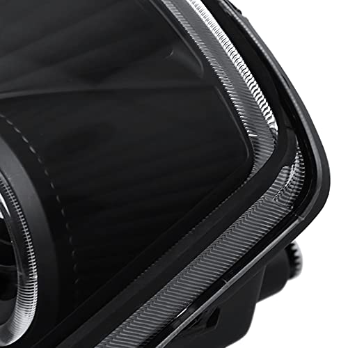 Black LED Dual Halo Projector Headlights for 2000-2005 Mitsubishi Eclipse - Left & Right Pair - Upgrade Your Night Driving & Style (Perfect for Car Enthusiasts & Night Commuters)