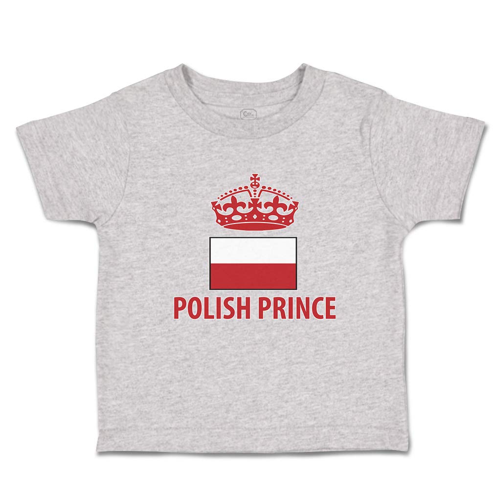 Custom Toddler T-Shirt - Polish American Flag Design with Prince Crown - Soft Cotton Baby Shirts for Boys & Girls - Perfect for Independence Day, Cultural Celebrations & Family Photos