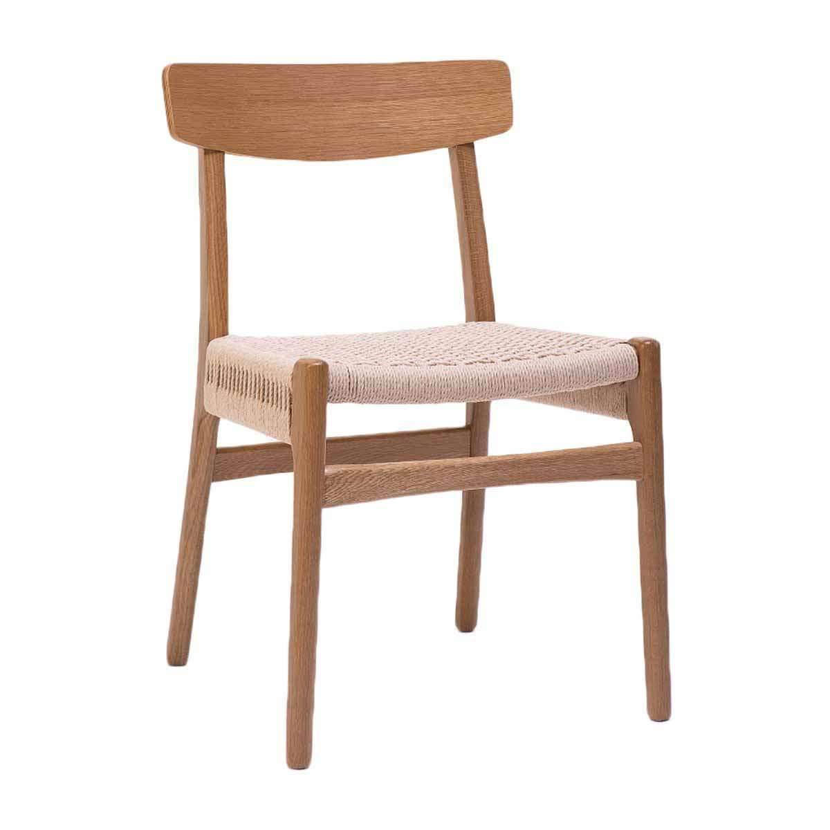 Fitzroy Rattan Dining Chair - Natural Wicker Patio Chair for Outdoor Dining, Garden, and Backyard - Comfortable and Stylish Rattan Furniture for Restaurants, Cafes, and Home Decor