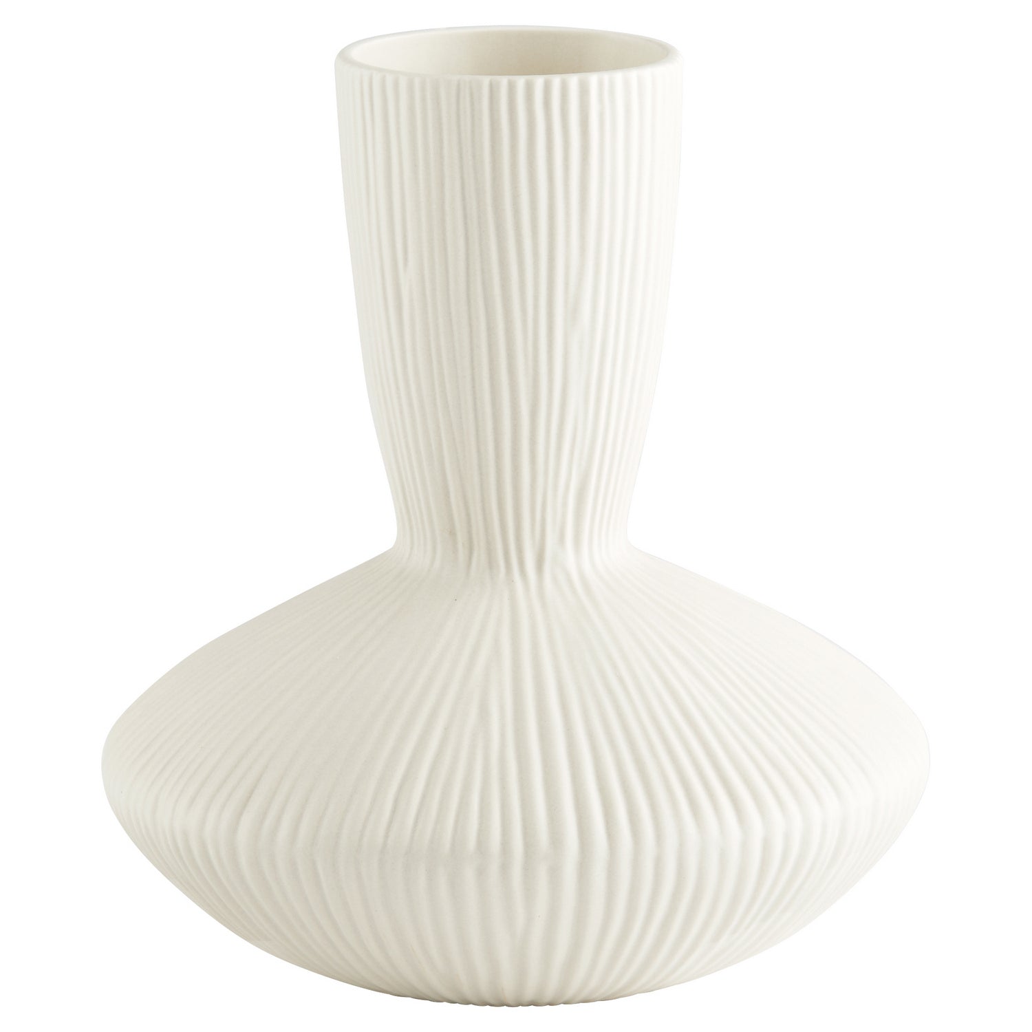 Cyan Design 11211 Echo Vase - Large White Ceramic Vase for Home Decor, Wedding Centerpiece, Floral Arrangement & Modern Interior Design
