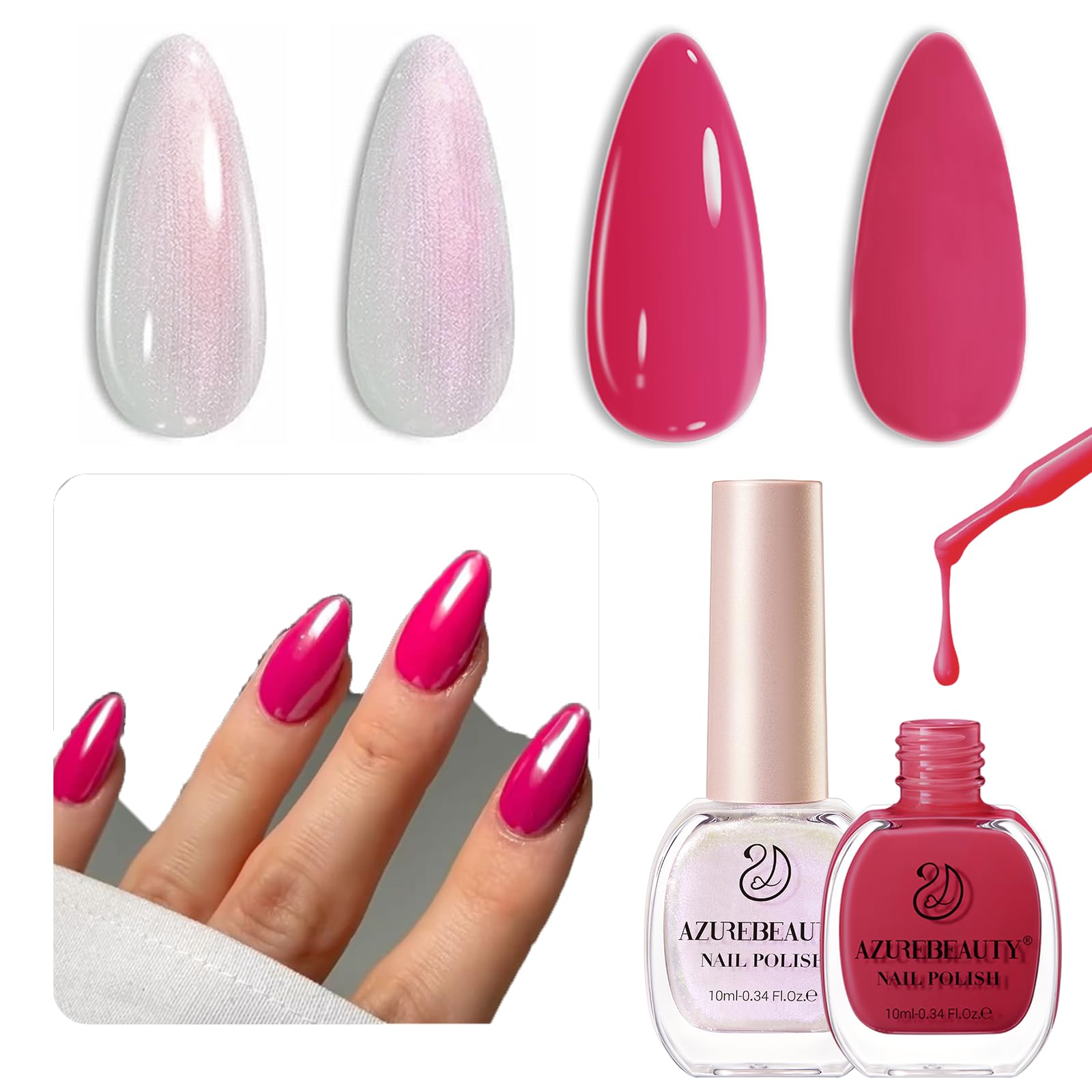 Valentine Glitter Nail Polish Set - Quick Dry Shine for Women, Perfect for Dates & Parties