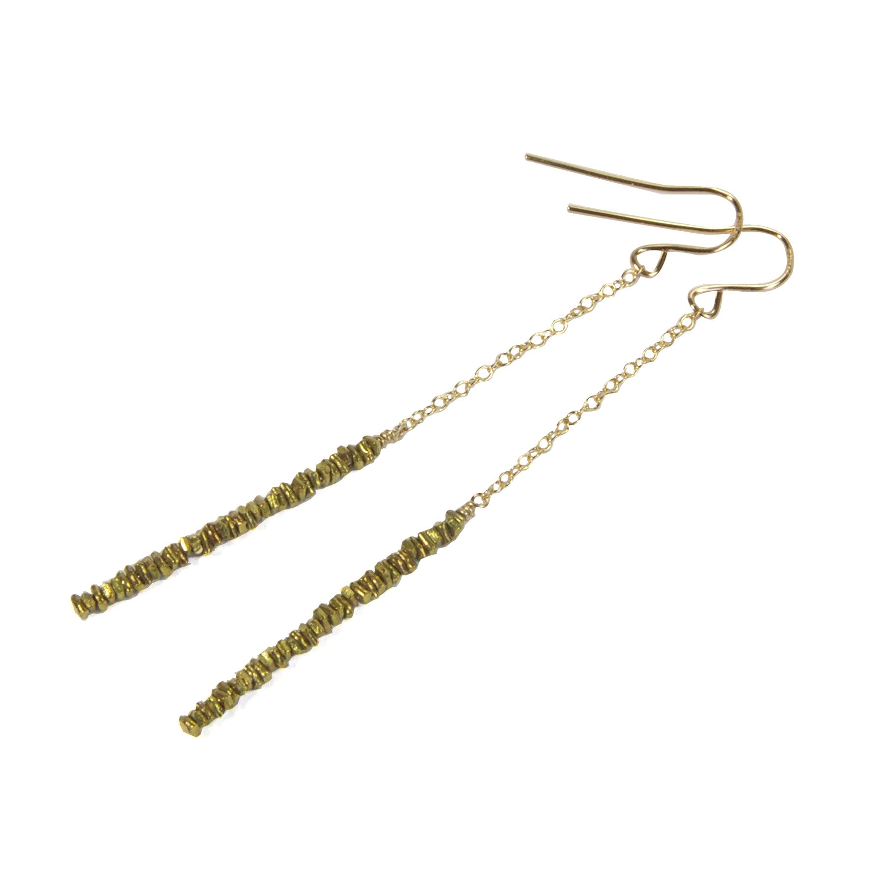 Elegant Brass Bead Drop Earrings for Women - Handmade Boho Dangle Jewelry - Perfect for Parties, Weddings & Everyday Wear