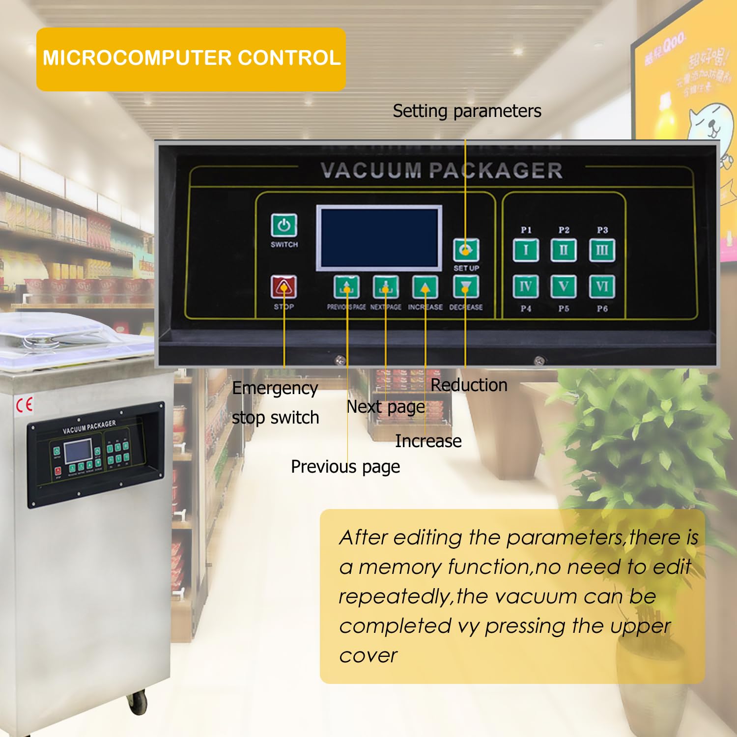 Commercial Single Chamber Vacuum Sealer Machine - Stainless Steel Food Packaging Equipment for Liquid-Rich Foods | Perfect for Restaurants, Grocery Stores & Food Preservation