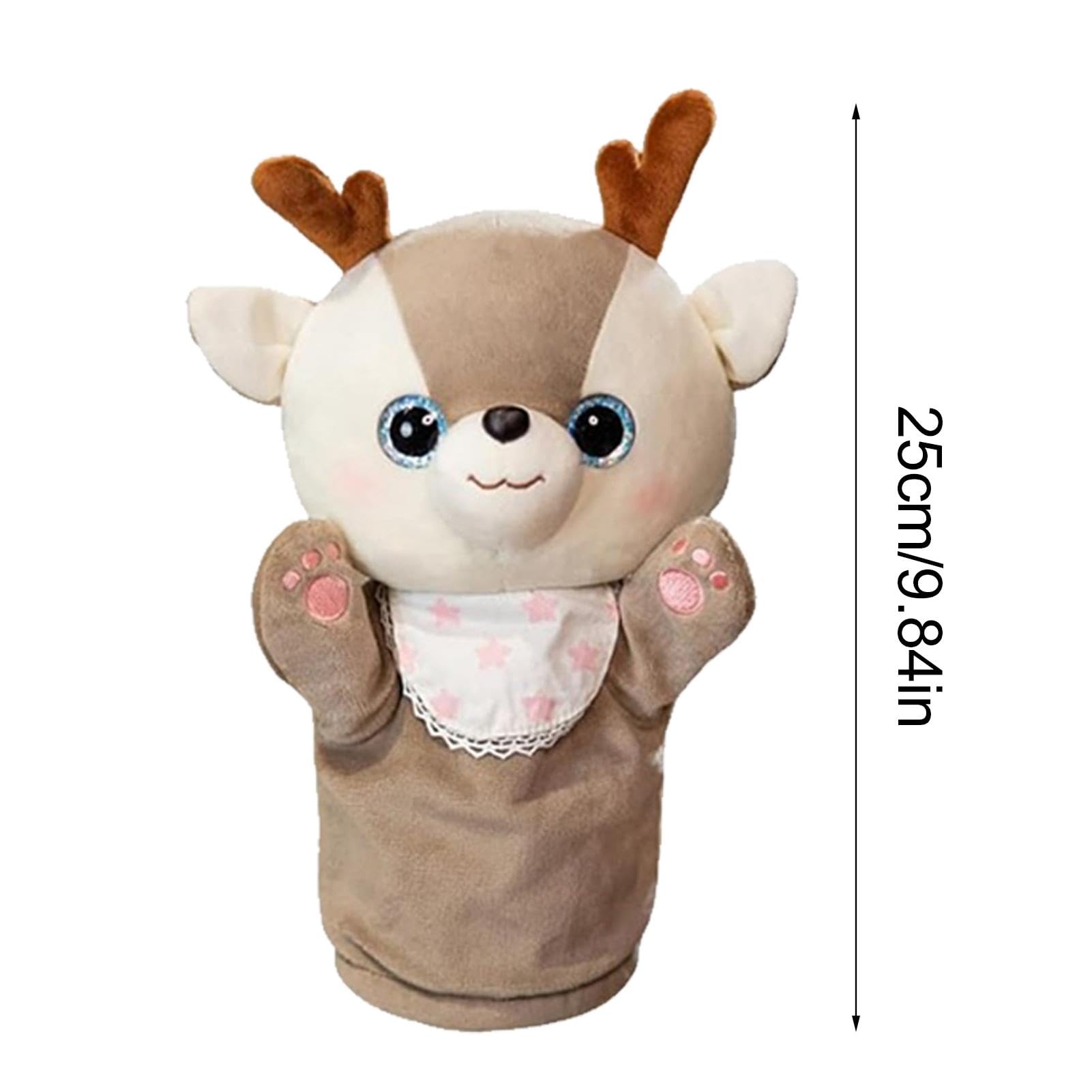 Realistic Deer Hand Puppet - Soft Plush Deer Puppet for Kids | Interactive Storytelling Puppet for Children & Toddlers | Perfect for Playtime, Bedtime Stories & Imaginative Play