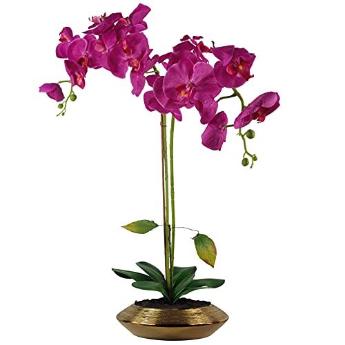 70cm Dark Pink Gold Ceramic Planter