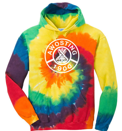 Awosting Tie Dye Hooded Sweatshirt for Men & Women | Soft Cotton Pullover with Kangaroo Pocket | Perfect for Casual Wear, Street Fashion & Outdoor Activities