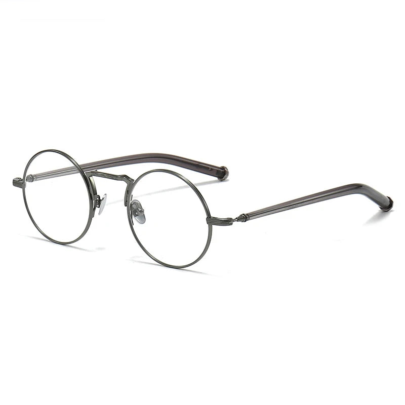 Stylish Unisex Black Titanium Round Eyeglasses Frame 3119m - Lightweight & Durable for Work, Reading, and Everyday Fashion