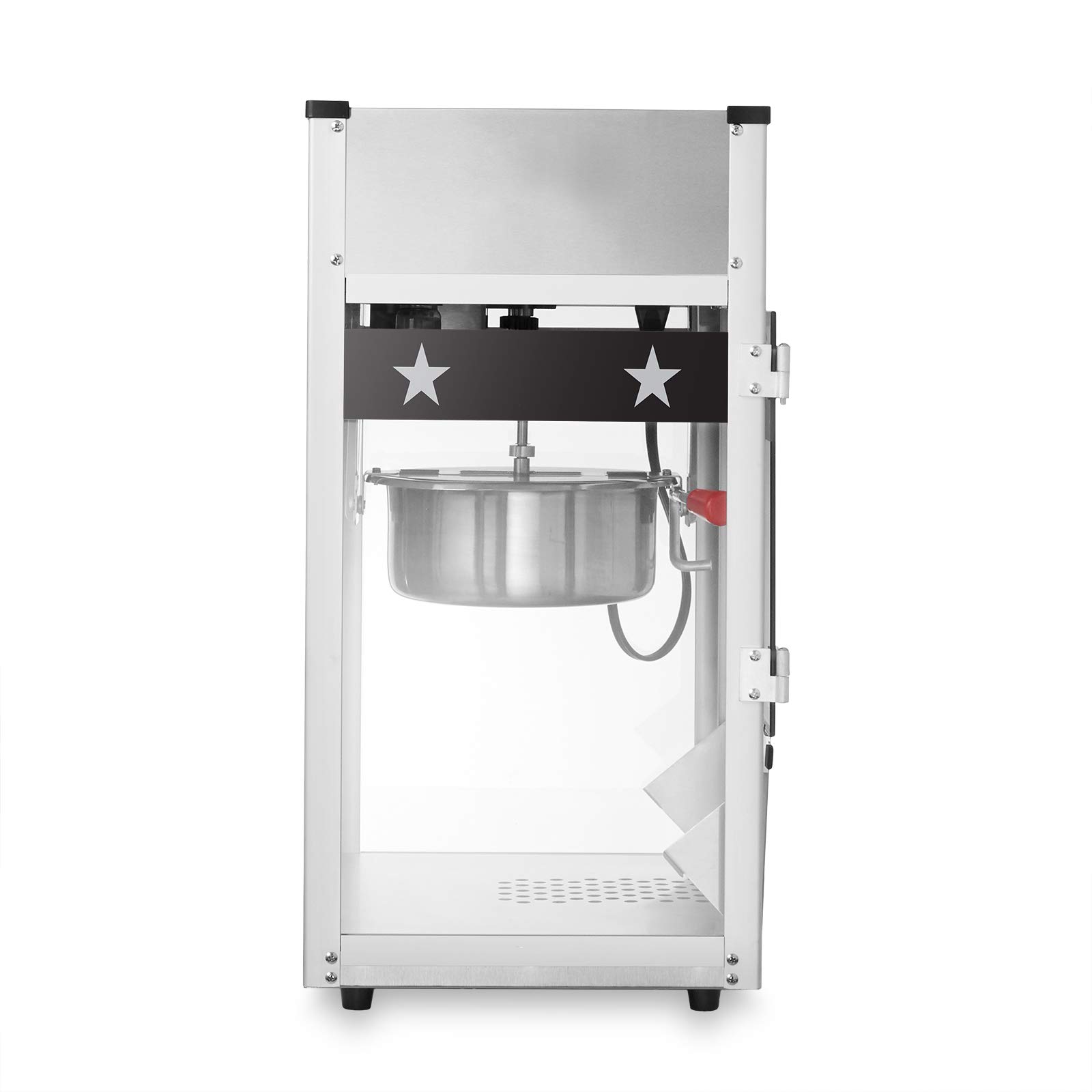 Olde Midway Commercial Popcorn Machine - 8-Ounce Stainless Steel Kettle - Professional Popcorn Popper for Movie Theaters, Carnivals & Home Theater Snacks - Black