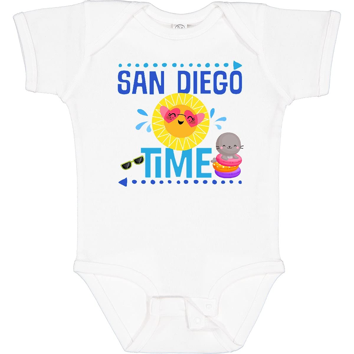 Inktastic San Diego Vacation Cute Beach Baby Bodysuit - Soft Cotton Onesie for Infants, Perfect for Beach Trips, Family Vacations & Photo Shoots