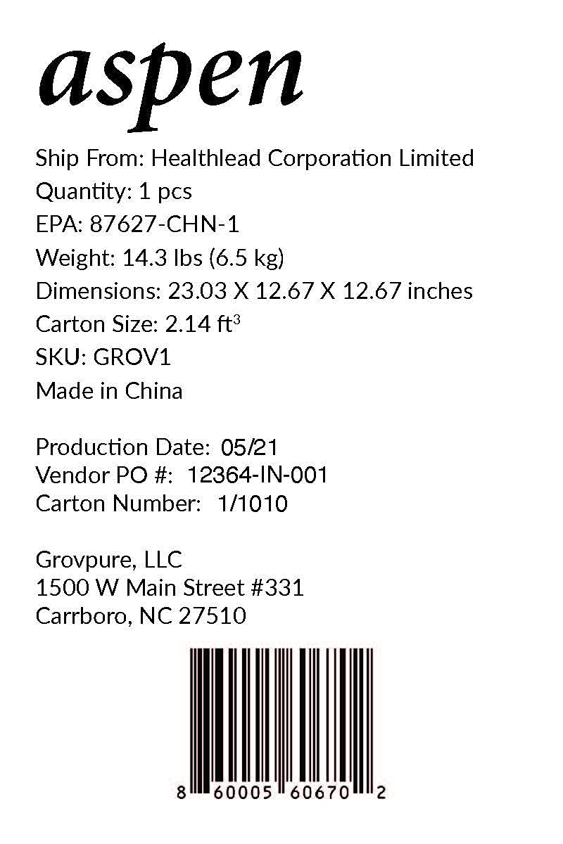 Aspen H13 True HEPA Air Purifier with UVC Sanitizer & Smart Air Quality Monitor - 275 CFM CADR for Large Rooms, Bedrooms, Offices - Removes Allergens, Dust, Pet Dander, Smoke, Odors
