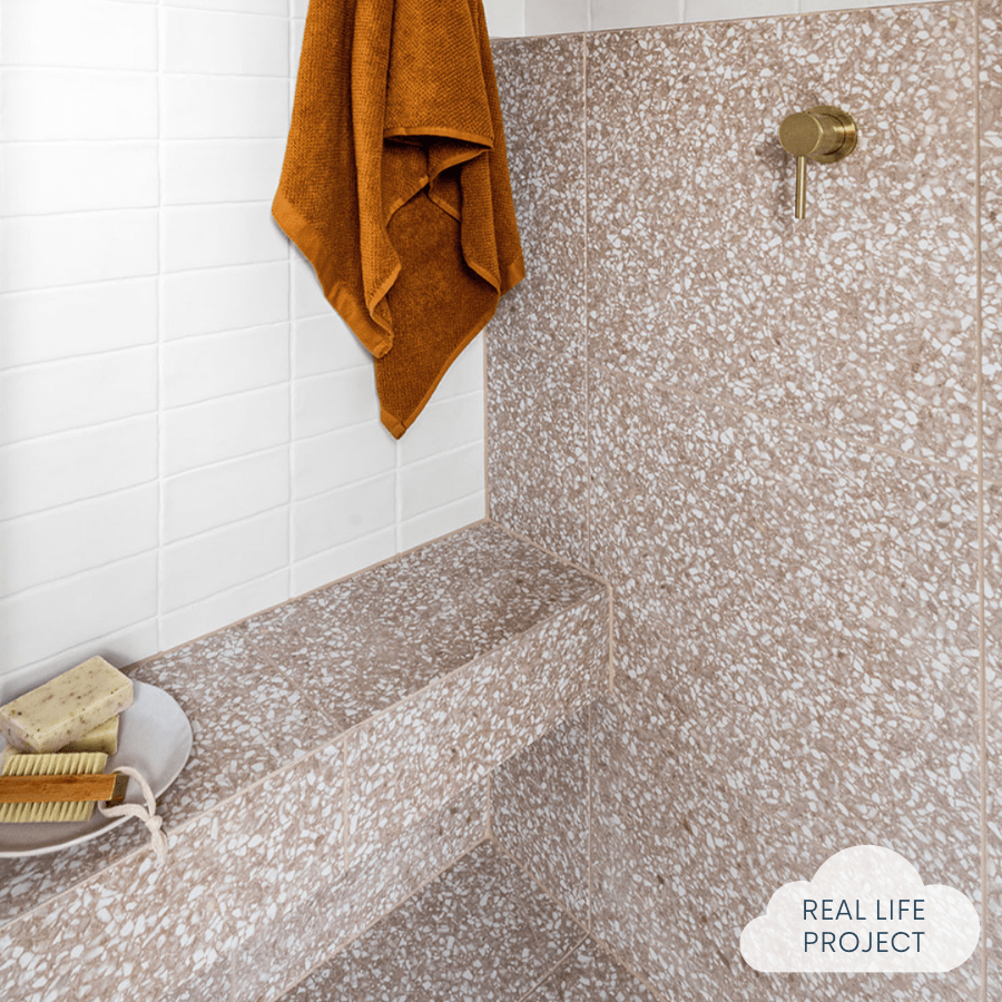 Paddington Terracotta Terrazzo Look Tile - Premium Porcelain Floor & Wall Tiles for Kitchen, Bathroom & Living Room Decor