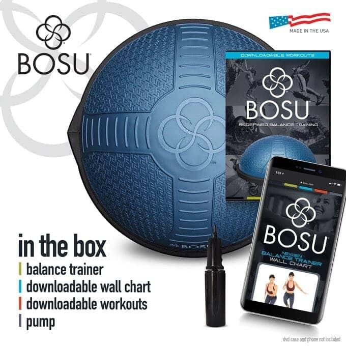 BOSU® NEXGEN™ Home Balance Trainer - Professional Stability Ball for Core Workouts, Yoga & Fitness Training - Perfect for Home Gym, Physical Therapy & Balance Exercises