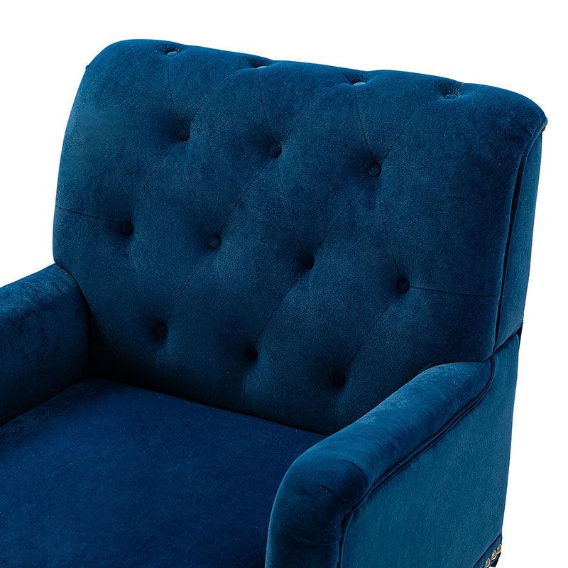 Luxury Constantino Velvet Armchair - Modern Upholstered Accent Chair for Living Room, Bedroom & Office - Soft Velvet Fabric with Sturdy Wooden Legs - Perfect for Home Decor, Relaxing & Reading