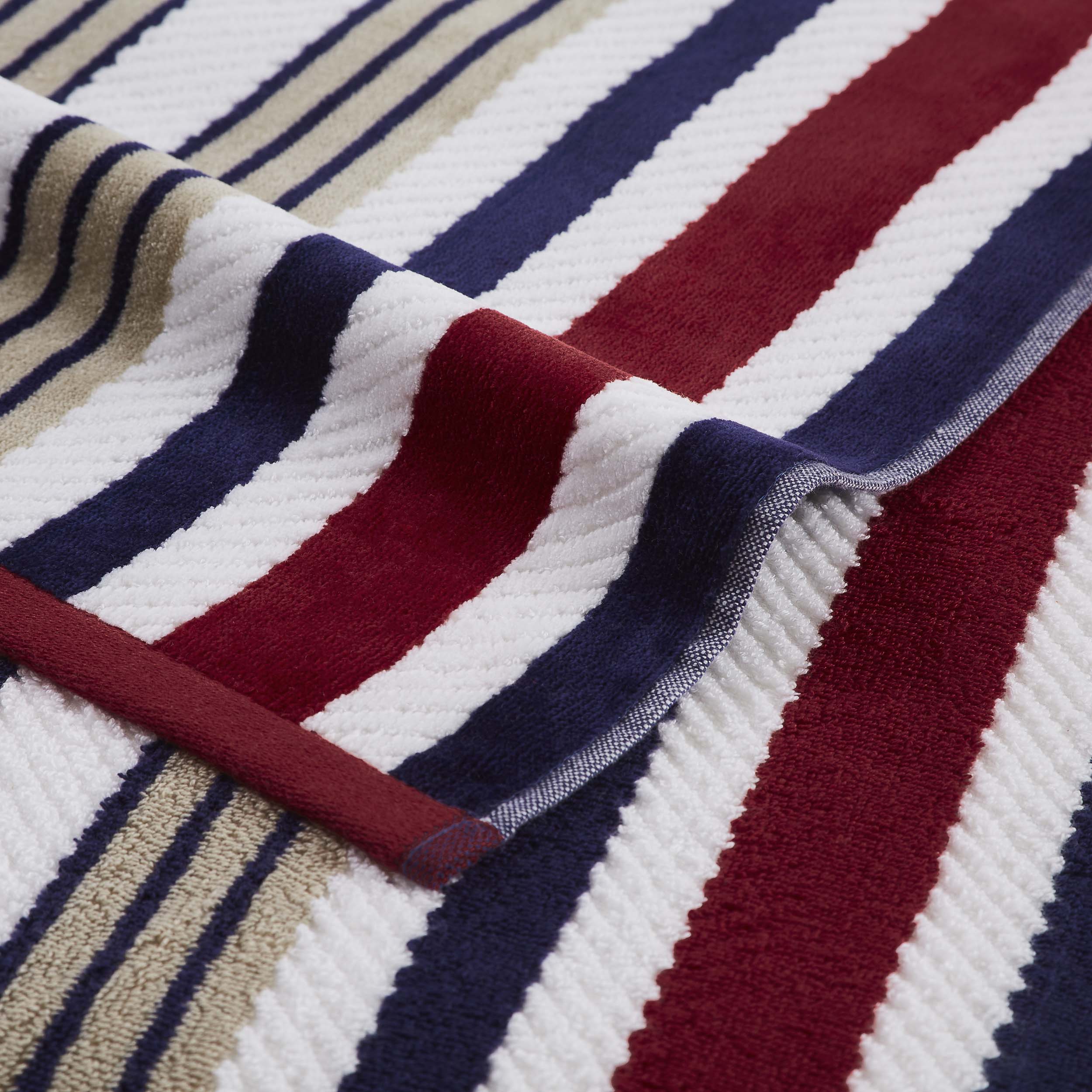 Premium Rope Textured Striped Oversize 2-Piece Beach Towel Set - Soft Quick-Dry Bath Towels for Pool, Beach, Yoga & Gym - Perfect Summer Accessories