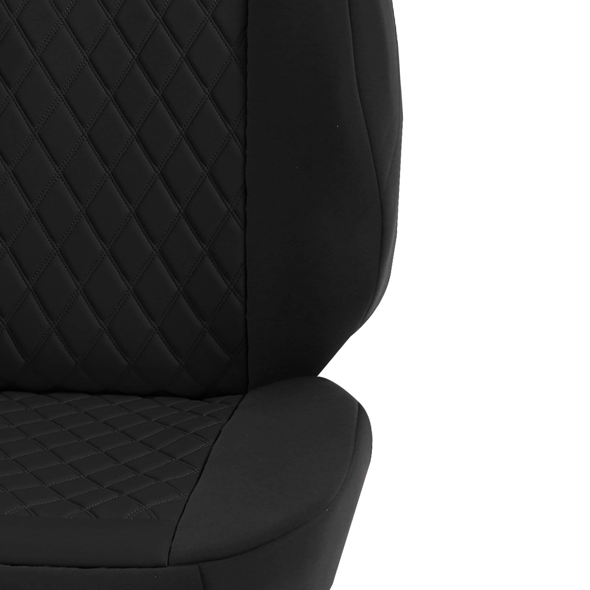 FH Group Neosupreme Car Seat Covers - 2 Pack Water Resistant Universal Fit Seat Cushions for Cars, Trucks & SUVs (Black) | Perfect for Road Trips, Daily Commute & Pet Protection