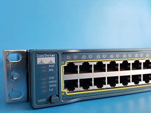 Refurbished Cisco WS-C3560-48PS-S Catalyst 3560 48-Port Gigabit PoE Switch | 10/100/1000 Mbps | 370W Power | Layer 3 | Ideal for Office Networks, Small Business & Home Lab Setups