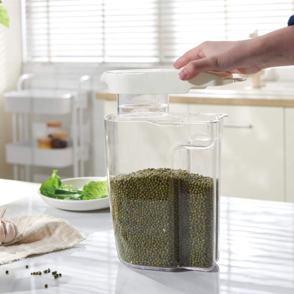 Airtight Food Storage Containers Set - 3 Medium Clear Plastic Kitchen Jars with Lids for Pantry Organization | Perfect for Dry Food, Snacks, Flour & Spices | BPA-Free, Stackable & Leak-Proof (Red)
