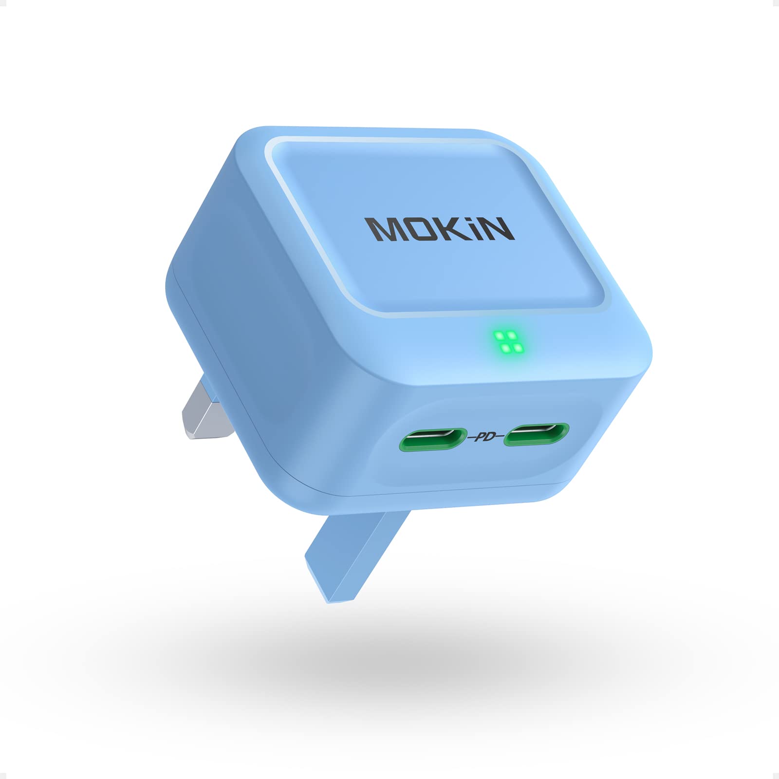 MOKiN 40W USB C Fast Charger Plug - Dual Port PD 3.0 GaN Charger for iPhone 14/13/12/11/XR/X, Galaxy S22/S21/S20/Note 20, Pixel, MacBook, iPad - Perfect for Home, Office & Travel Charging