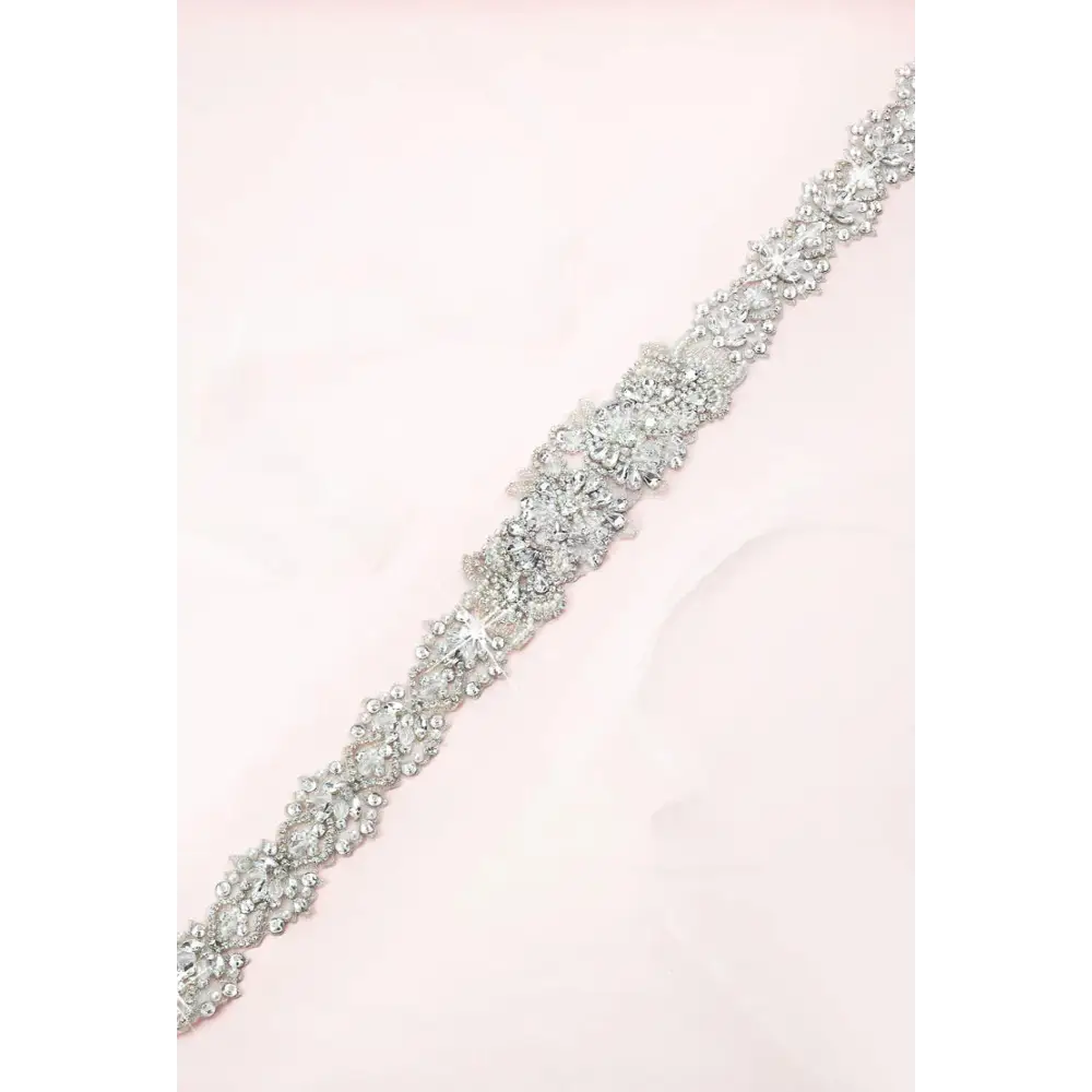 Ania Crystal Belt B061S - Elegant Rhinestone Waist Belt for Women, Perfect for Weddings, Parties, and Evening Dresses | Adjustable Waist Cincher with Sparkling Stones for Formal Events and Special Occasions